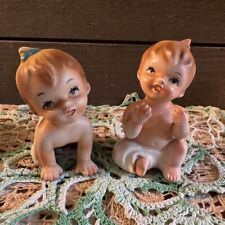 Vintage Kitsch Napco Babies Figurines set of 2 picture