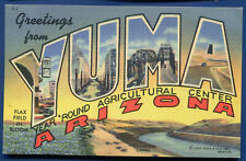 Yuma Arizona Large Letters Linen Postcard picture