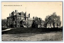 1910 Brokaw Hospital Exterior Building Bloomington Illinois IL Vintage Postcard picture