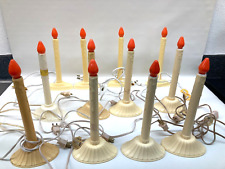 Lot of 12 Vintage Single Drip Electric Candolier Lights Candles Christmas Decor picture