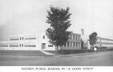 IN, Indiana BREMEN PUBLIC SCHOOL German Township~Marshall Co B&W Chrome Postcard picture