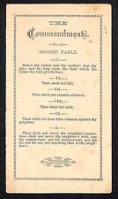The Commandments c1880's-1900 on 2 Small Sheets picture