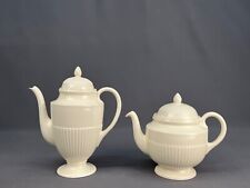 Vtg Wedgewood Queen's Ware EDME Teapot + Cofee pot; England picture