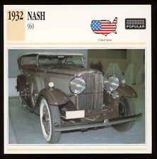 1932 Nash 960  Classic Cars Card picture