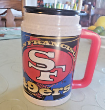 Vtg 1995 S.F. 49ers Team NFL Super Bowl Coca Cola Plastic Travel Mug Tumbler picture