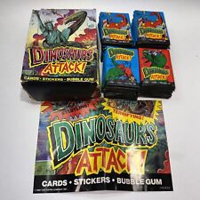 Dinosaurs Attack 1988 Topps Bubble Gum Vintage Card Box 48 Packs MOISTUREDAMAGE picture