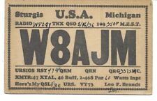 QSL  1936 Sturgis Michigan    radio card picture