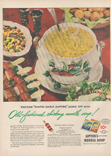 1945 Lipton's Noddle Soup Exciting Fantry Shelf Supper Leads Off Vtg Print Ad picture