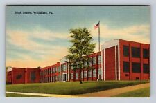 Wellsboro PA- Pennsylvania, High School, Antique, Vintage Souvenir Postcard picture