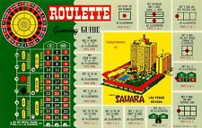 c1950s Roulette Gaming Guide, Sahara Hotel, Las Vegas, Nevada Postcard (A) picture