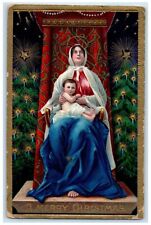 c1910's Christmas Tree Religious Candle Lights Embossed St. Paul MN Postcard picture