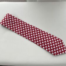 Wendy's Restaurant Neck Tie Dave Thomas Founders Day Red 100% Silk New In Bag picture
