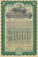 Phoenixville, Valley Forge and Strafford Electric Railway - 1910 dated $1,000 Gr picture