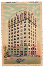 Miami Florida c1940's Cortez Hotel, demolished, vintage car picture