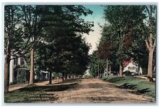 1950's Granite Avenue Dirty Road Lined Trees Houses Canaan Conn. CT Postcard picture