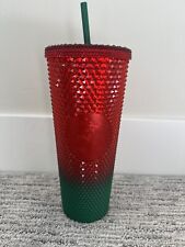 Disney Studded Starbucks Christmas Red And Green Tumbler *New* picture