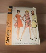 Vintage 1960's McCall's 9530 CURVED SIDE-VENTED DRESS Sewing Pattern Women Sz 10 picture