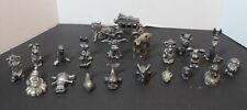 Lot of 20 Vintage Pewter Metal Animal Figurines, Horses w/Stagecoach, Clown Bust picture