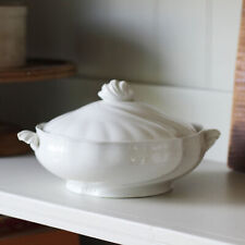 Antique Waterloo Pottery T.R. Boote Semi Porcelain Shell Tureen w Lid - Numbered picture