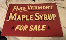 Antique Vermont Maple Syrup Sign Original Beautiful Colors Sugar Advertising Old picture