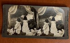 stereoscopic view card. Our Father Who Art In Heaven. 1897 picture