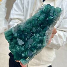 2.8LB NATURAL Green Cube FLUORITE Quartz Crystal Cluster Mineral Specimen picture
