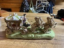 CAPODIMONTE ARMQANI FINE PORCELAIN HORSE DRAWN ROYAL CARRIAGE~N Crown & Numbered picture
