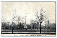 c1910 Hackley Park Soldiers Monument Muskegon Michigan Antique Vintage Postcard picture