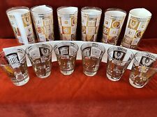 VINTAGE Mid Century Georges Briard  12 Bar Glasses picture