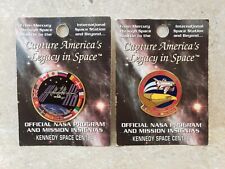 (2) Official Nasa Trading Pins Kennedy Space Center New  picture