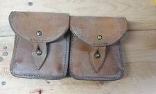 French Military Mas Leather Ammunition Pouch 2 magazine capacity  #G1 picture