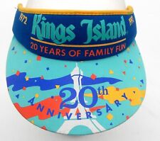 Vintage Kings Island Amusement Park 20th Anniversary 1972 -1992 Adjustable Visor picture