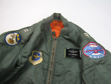 Vtg Vietnam War Named Patched MA-1 Flight Jacket 139th TAS Dated 1966 Sz Large picture