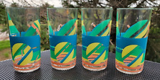 Vintage 80s Retro 6 Acrylic Highball Glasses Tumblers Cameleon Himark picture