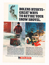 vtg 1969 Print Ad Bolens Husky Tractors ~ Snow Caster & Husky Arctic Snowthrower picture