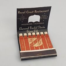 Vintage Feature Matchbook - Royal Crest Restaurant Inglewood CA  picture