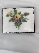 Vintage Enamel  Floral Top Cigarette Case picture