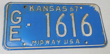 1967 Kansas passenger car license plate Geary county picture