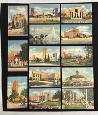 Vintage Texas Centennial Exposition Linen Postcard Lot Of 13 Fair Park Dallas picture