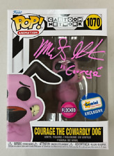 FUNKO POP GEMINI FLOCKED COURAGE THE COWARDLY DOG SIGNED MARTY GRABSTEIN  -8935S picture