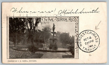 Clinton, Massachusetts - The Park - Vintage Postcard - Posted picture