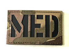 IR REFLECTIVE MED (MEDIC) INSIGNIA PATCH, HOOK & LOOP  (USA-2) US ARMY / USAF picture