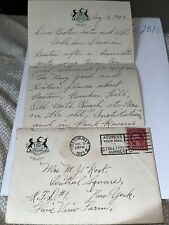 Antique 1923 Letter Hotel Lenox Boston MA Letterhead: Navy Yard Paul Revere picture