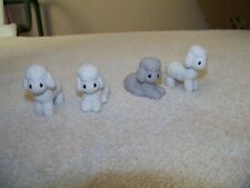 PRECIOUS MOMENTS 4 NATIVITY SHEEP FIGURINES 104000 VTG 1986 EXCELLENT CONDITION picture
