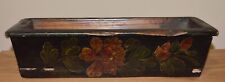 Vintage/antique wooden box with painted flower picture