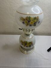 Beautiful Antique Double Globe Floral Hurricane Gone With The Wind Lamp  picture