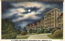 Vintage Postcard 1920's Night Time of Appalachian Asheville North Carolina N. C. picture