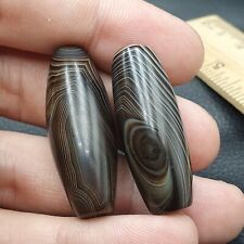Unique Authentic Vintage Yemeni Agate Natural Rare Pattern African Banded Agate picture