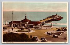 Postcard England Bournemouth Piers Buses Ocean  White Border C007 picture