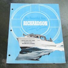 1947 Richardson Boat Company 25' Sedan Cruiser Fold-Out Dealership Brochure Look picture